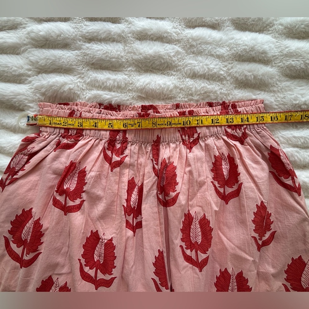 Daughters of India Pink Wide-Leg Jumpsuit with Red Motif - Picture 8 of 13